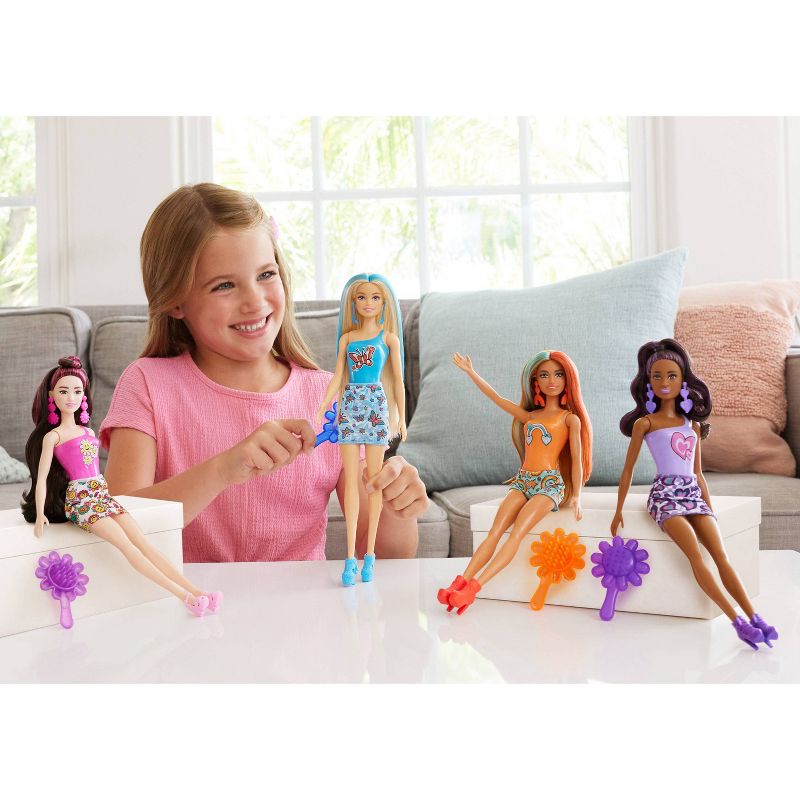 Barbie Color Reveal Rainbow-Inspired Series Doll &#38; Accessories with 6 Surprises, Color-Change Bodice, 3 of 8