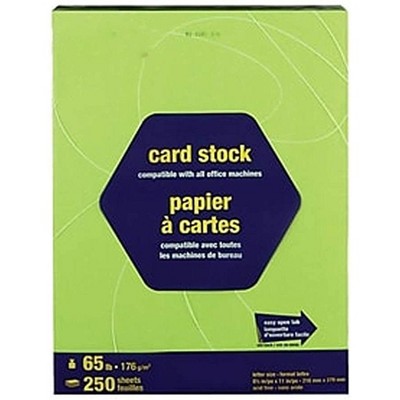 Myofficeinnovations Cardstock Paper 65 Lbs 8.5 X 11 Bright Green