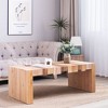 Vynxaria Rustic-Modern Rectangular Coffee/Center Table - 48.2"×23.6", Slatted Design, Durable Engineered Wood, Easy Assembly for Living Room - 3 of 4