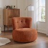 Art Leon Jacquard Flannel Fabric Modern Swivel Accent Side Chair - 3 of 4