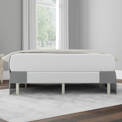 Gray King Polyester Split Corner Tailored Bed Skirt
