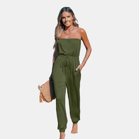 Target olive jumpsuit on sale