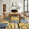 Geometric Abstract Washable Rug - Non-Slip Ultra-Thin Modern Carpet for Living Room, Bedroom, Dining Room - Stain Resistant - 4 of 4