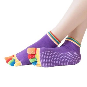 Solid Color Rainbow Toe Socks from the Sock Panda (Women's Sizes, Adult Medium) - 1 of 3