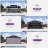 PURPLE LEAF Outdoor Gazebo Aluminum Frame Galvanized Steel Double Roof Patio Hardtop Gazebo with Curtains and Netting for Patio Lawn and Garden - 3 of 4