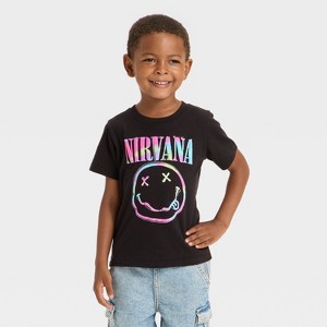 Toddler Boys' Nirvana Logo T-Shirt - Black - 1 of 1