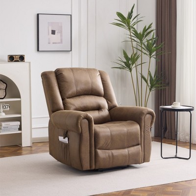 GlasFlength Accent Chairs Modern with Comfortable Seating for Living Room or Lounge Area Brown,38.6”*39”*41.3"