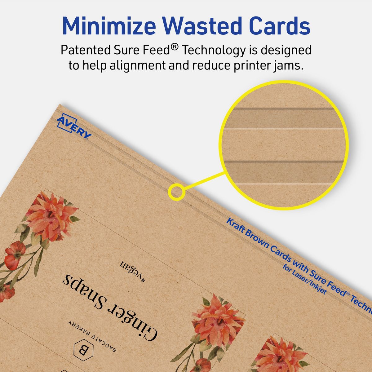 Avery Kraft Brown Tent Cards, 2" x 3-1/2" Rectangle - thumbnail 4