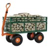 Heavy Duty Steel Garden Cart - 3 In 1 Pullable Garden Wagon, 10 Inch Wheels, Ideal for Gardening Soil, Tools, and Plant Transport - 2 of 4