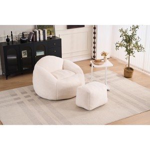 NicBex 45" Oversized Bean Bag Chair for Adults,Plush Bean Bag Couch with Footrest,Comfy Chair with Filling,Soft Lounge Chair Indoor/Outdoor - 1 of 4