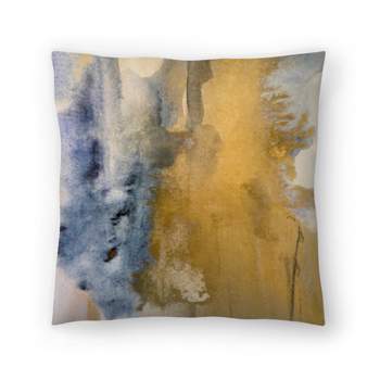 Americanflat Abstract Gold Dust I By Hope Bainbridge Throw Pillow