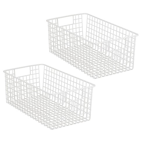 Mdesign Metal Wire Food Organizer Basket - Built-in Handles, 2 Pack ...