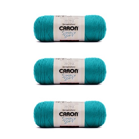 Caron Simply Soft Blue Mint Brites Yarn - 3 Pack of 170g/6oz - Acrylic - 4  Medium (Worsted) - 315 Yards - Knitting/Crochet