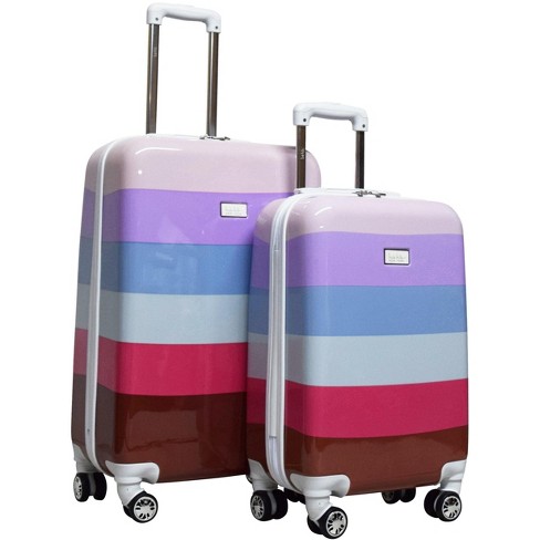 Nicole Miller EXP Spinner 4-Piece Luggage Set - Paige/Silver