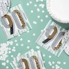 Creative Converting Minted Milestone Chocolate Chip Mint 90th Birthday Plates and Napkins Set 16ct - 3 of 4