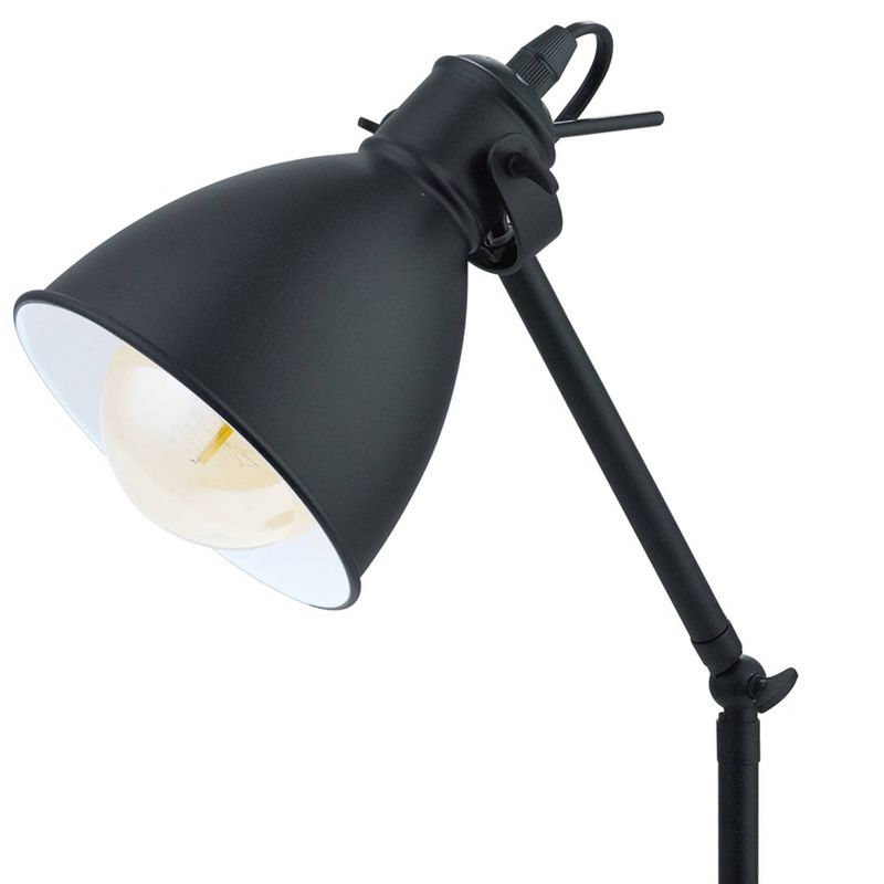1-Light Priddy Desk Lamp with Interior Shade White/Black - EGLO, 3 of 5