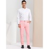 INSPIRE CHIC Men's Regular Fit Flat Front Classic Plaid Suit Pants - 3 of 4
