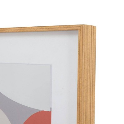 Multicolor Abstract Geometric Framed Mirror Art 23.8" x 33.6"