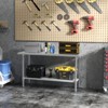 Tangkula Stainless Steel Work Table 60 x 24 Inches, Scratch Resistant Commercial Kitchen Prep Table with Adjustable Undershelf and Foot Pads - 2 of 4