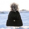 Canada Weather Gear Women's Thermal Lined Knit Beanie with Faux Fur Pom - Warm Winter Hat for Women - 4 of 4