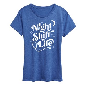 Women's - Instant Message - Night Shift Life Short Sleeve Graphic T-Shirt - 1 of 4