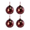YOOCOZZ Trendy Household Christmas Decor, Party Accessories Set - Red Xmas Ball Ornaments, Glass Decorative Hanging Ball Xmas Tree Ornaments - 2 of 4
