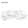 109" Large L-shaped Couch With Chaise 5 Seater Corner Sofa With Removable Back Cushions And 2 Pillows,Oversized Movie Couch-Cuddlewood - 4 of 4