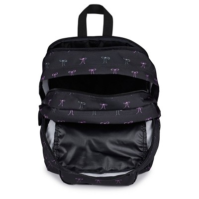 JanSport Big Student 17" Backpack Fits 15" Laptop Water Resistant - Black Bows — фото 5