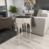 Contemporary Aluminum Melting Accent Table - Olivia & May - image 4 of 4