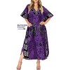 HAPPY BAY Women's Summer Batik Caftan Long Loungewear Dashiki House Dress with Pockets Sleepwear for Women Nightgown plus size - 3 of 4
