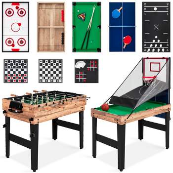 Multi-Games Table 4 In 1  Mini Pool, Push Hockey, Ping Pong, & Foosba –