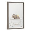 18" x 24" Blake Baby Elephant Bath Time Framed Printed Glass - Kate & Laurel: Nursery Wall Decor, Bathroom Art - 4 of 4