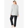 Dreams & Co. Plus Size Long Sleeve Knit PJ Set - 4 of 4
