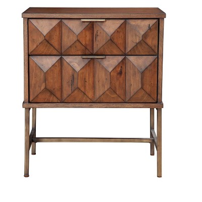 Origins by Alpine    Trig Two Drawer Nightstand