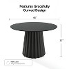 PexFix 46" Round Solid Wood Dining Table Kitchen Tables - image 3 of 4