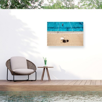 Trademark Fine Art - Linda Wride  at the pool Matted Framed Art