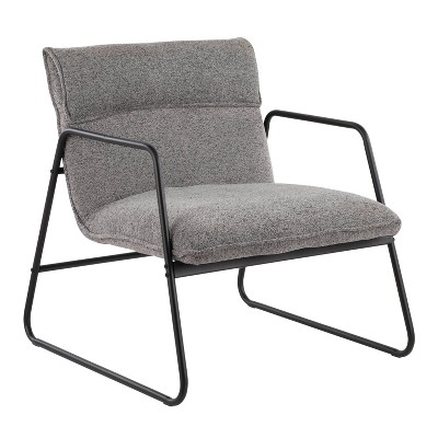 Casper Armchair Polyester/Steel Black/Gray - LumiSource