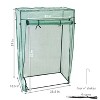 Sunnydaze Outdoor Deluxe Portable Large Potted Plant and Starter Tomato Plant Greenhouse with Roll-Up Door - Green - 3 of 4