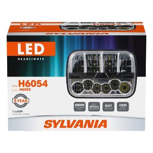 SYLVANIA LED Heated Sealed Beam Headlight - Glare-Free - 6000k White Light - DOT-Compliant - IP67-Rated - OEM-Grade - Easy to Install - 6H054 - 1 of 4