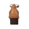 Journee Signature Womens Genuine Leather Cameela Buckle Low Stacked Heel Almond Toe Pumps - 3 of 4
