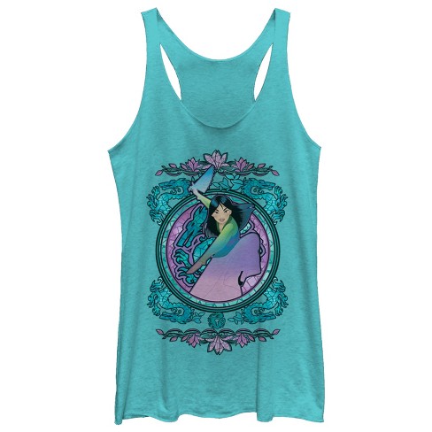 Women's Mulan Stained Glass Racerback Tank Top - image 1 of 3