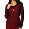 Women's Two Tone Ribbed Cardigan - Angel Apparel - 2 of 4