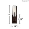 Possini Euro Design Midtown Modern Wall Light Sconce Bronze Hardwire 4 1/2" Fixture Opal White Glass Shade for Bedroom Bathroom Vanity Reading House - 4 of 4