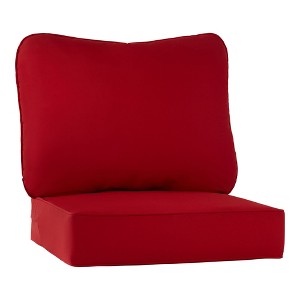 2-Piece Deep Seat Outdoor Cushion Set - 1 of 4