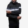 CULTURA Mens' Full Zip Hooded Striped Cardigan Sweater With Faux Shearling Lining - 3 of 4