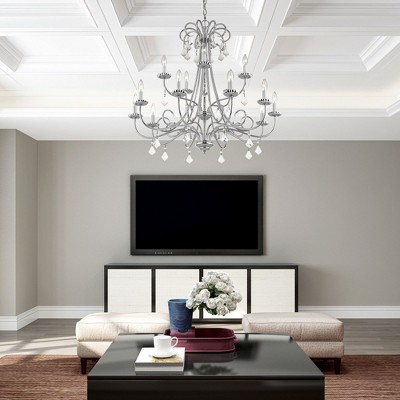 Daphne 15-Light Polished Chrome Crystal Chandelier