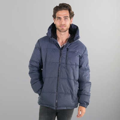 Members Only Mens Twill Block Puffer Jacket