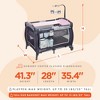 Baby Trend PY86C01B Trend-E Portable Pack and Play Bassinet Baby Nursery Center Play Yard with Braked Wheels and 3 Hanging Toys, Starlight Pink - 3 of 4