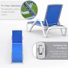 67.06'' Patio Chaise Lounge Adjustable Aluminum Pool Lounge Chairs with Arm All Weather Pool Chairs for Outside,in-Pool,Lawn - 4 of 4