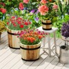 Tangkula Outdoor Wooden Planter Box Set of 3 w/ Drainage Holes for Flower Herb Shrub - 3 of 4